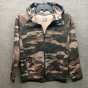 Gap Fit Kids Camo Tech Full Zip Hoodie Brown